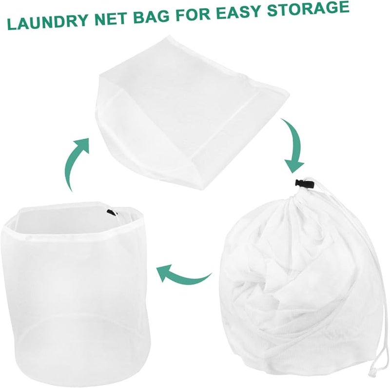 4 قطع أكياس غسيل شبكية سميكة بسحاب للملابس الحساسة للغسيل الآلي والسفر والاستخدام المنزلي - Image 3